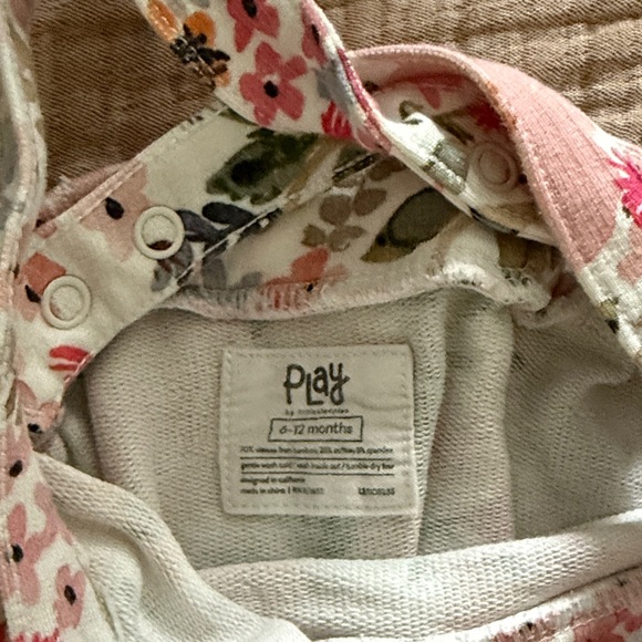 Little sleepies fall floral overalls - Picture 2 of 2